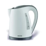 Solstar Electric Kettle 1.7L 2200W Concealed Heating Element Cordless Base with Cord Storage, LED Light White KJ 1799A-WHB