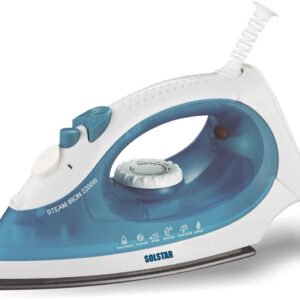 Solstar IS 1048A-BLV SS 1600W Non-Stick Soleplate Steam Iron – Adjustable Temperature & 360° Swivel Cord