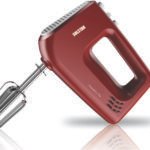 Solstar MH 3007A-RDB SS Hand Mixer – 300W, 5-Speed Settings, Stainless Steel Beaters, Red