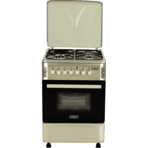 Solstar 3-Burner Gas Cooker with Electric Oven, Rotisserie, and Metal Lid – Stainless Steel