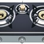 SOLSTAR GBG-3SS 3 Gas Burners Table Glass Top Cooker